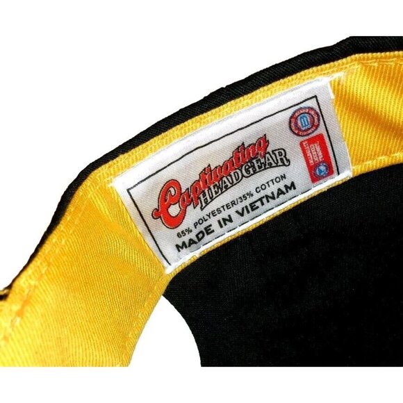 Georgia Tech Yellow Jackets Mens Yellow Black Strapback hat cap New Ncaa - Picture 3 of 4